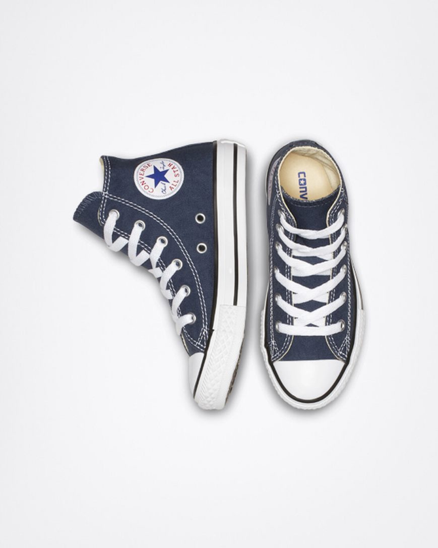 Zapatillas Altas Converse Chuck Taylor All Star Classic Niño Azul Marino | PE L7P4E0